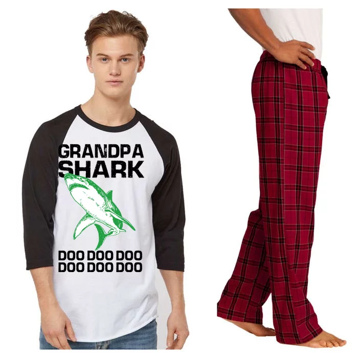 Grandpa Shark Doo Raglan Sleeve Pajama Set