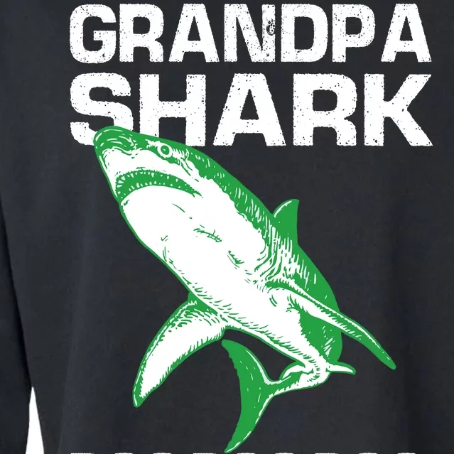 Grandpa Shark Doo Cropped Pullover Crew