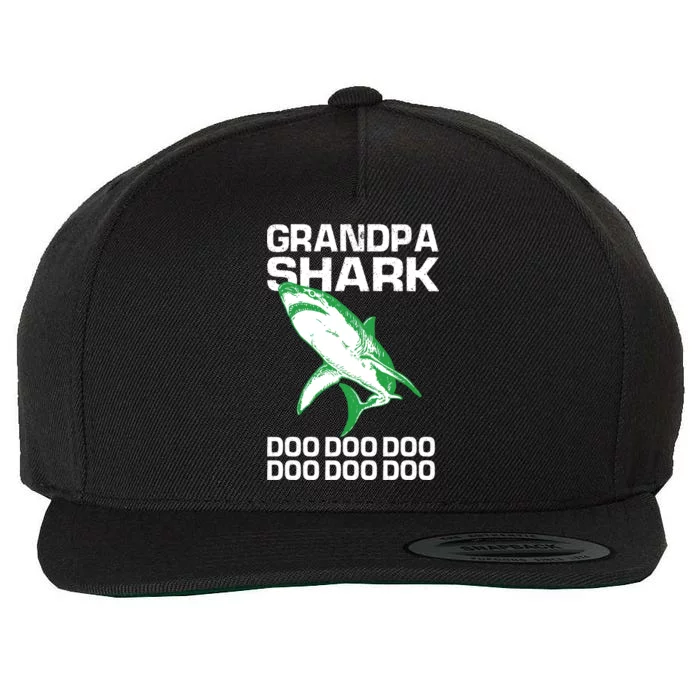 Grandpa Shark Doo Wool Snapback Cap