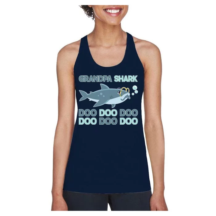 Grandpa Shark Doo Doo Doo Women's Racerback Tank