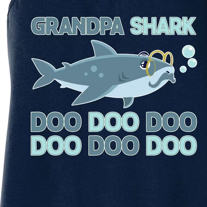 Grandpa Shark Doo Doo Doo Women's Racerback Tank