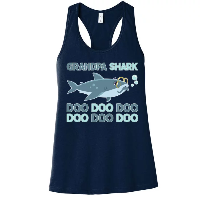 Grandpa Shark Doo Doo Doo Women's Racerback Tank