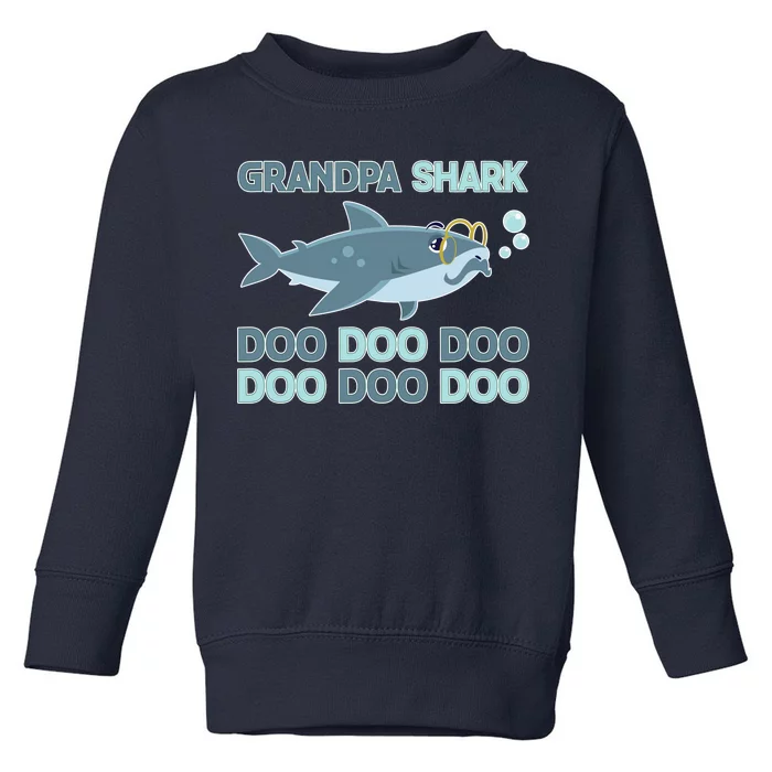 Grandpa Shark Doo Doo Doo Toddler Sweatshirt