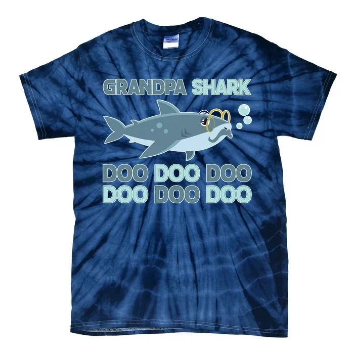 Grandpa Shark Doo Doo Doo Tie-Dye T-Shirt