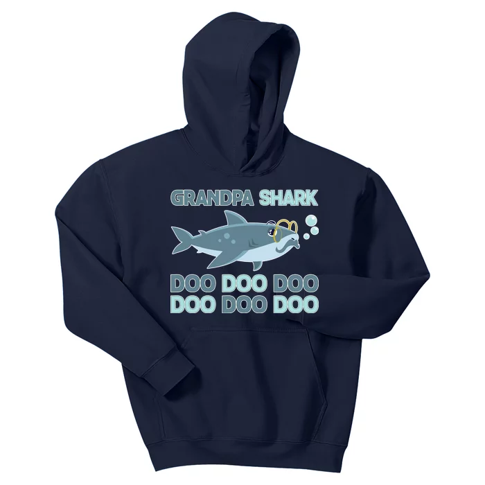 Grandpa Shark Doo Doo Doo Kids Hoodie