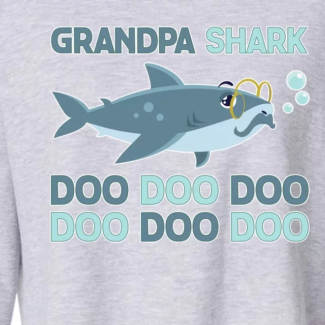 Grandpa Shark Doo Doo Doo Cropped Pullover Crew