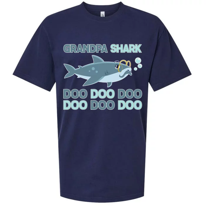 Grandpa Shark Doo Doo Doo Sueded Cloud Jersey T-Shirt