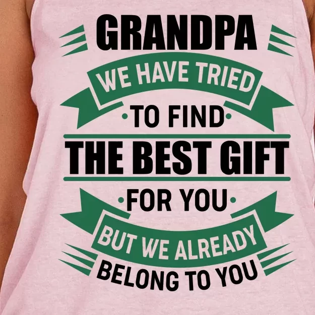 Grandpa The Best Gift For You Women's Knotted Racerback Tank