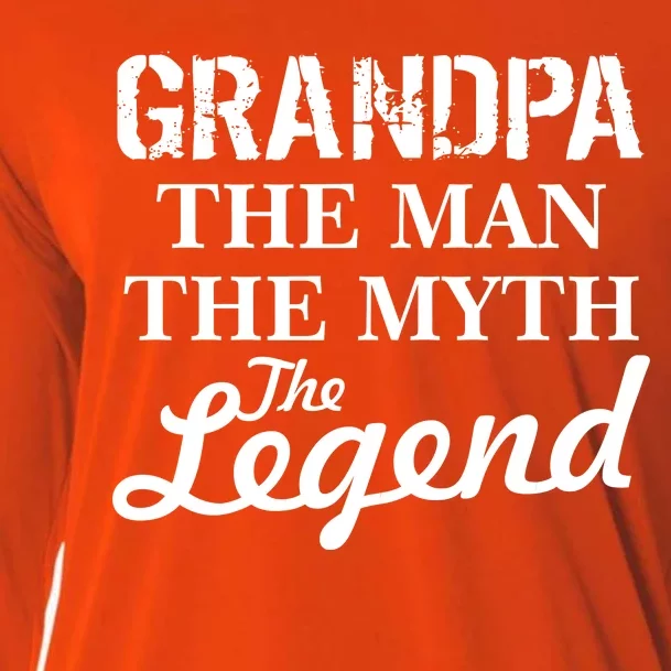 Grandpa The Man Myth Legend Cooling Performance Long Sleeve Crew