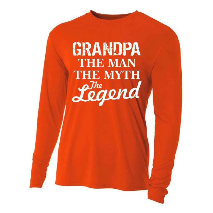 Grandpa The Man Myth Legend Cooling Performance Long Sleeve Crew