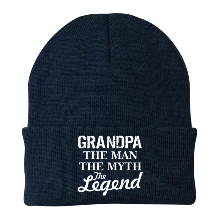 Grandpa The Man Myth Legend Knit Cap Winter Beanie