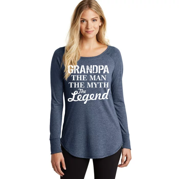 Grandpa The Man Myth Legend Women's Perfect Tri Tunic Long Sleeve Shirt