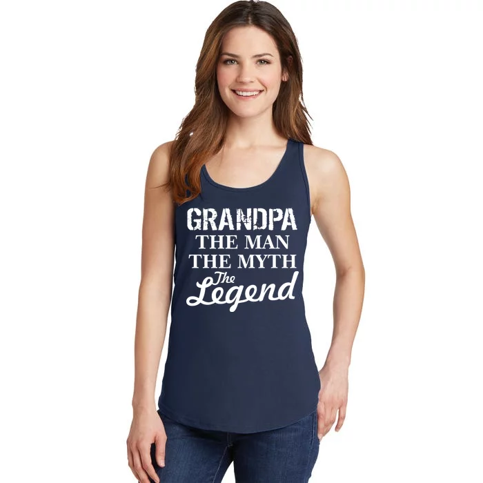 Grandpa The Man Myth Legend Ladies Essential Tank