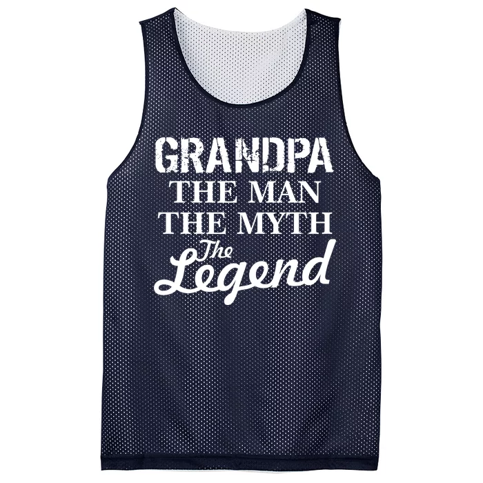 Grandpa The Man Myth Legend Mesh Reversible Basketball Jersey Tank