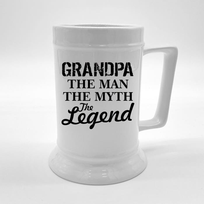 Grandpa The Man Myth Legend Front & Back Beer Stein