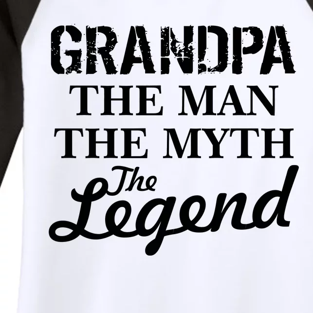 Grandpa The Man Myth Legend Women's Tri-Blend 3/4-Sleeve Raglan Shirt