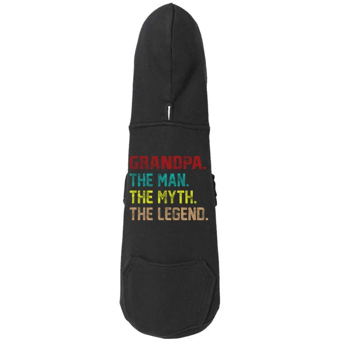 Grandpa The Man The Myth The Legend Doggie 3-End Fleece Hoodie