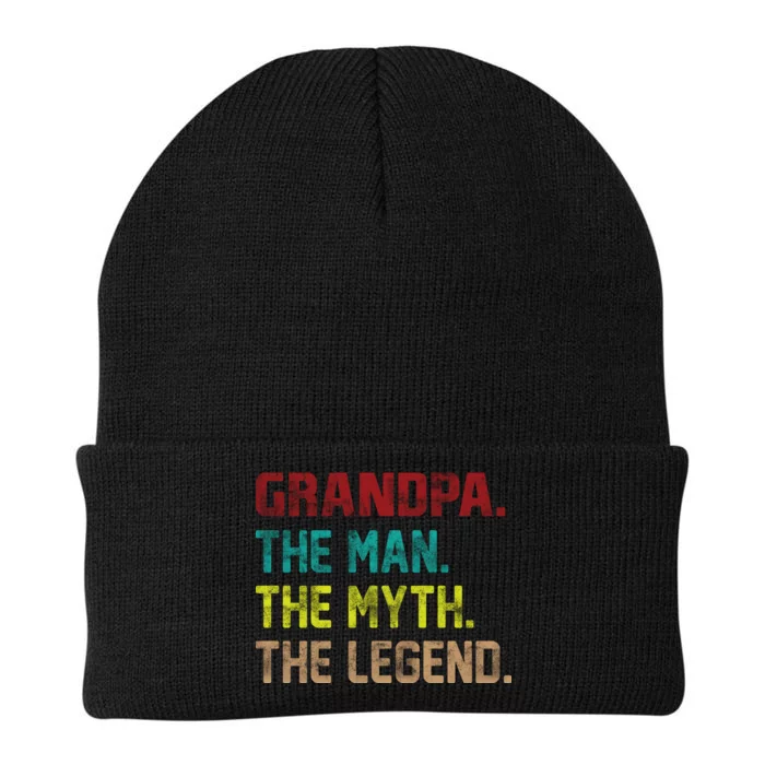 Grandpa The Man The Myth The Legend Knit Cap Winter Beanie