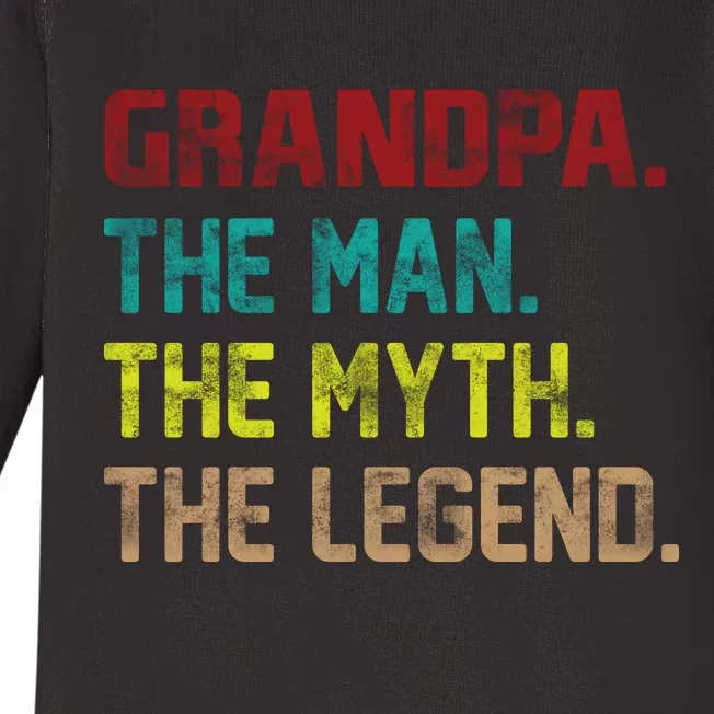 Grandpa The Man The Myth The Legend Baby Long Sleeve Bodysuit