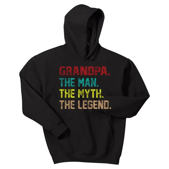 Grandpa The Man The Myth The Legend Kids Hoodie