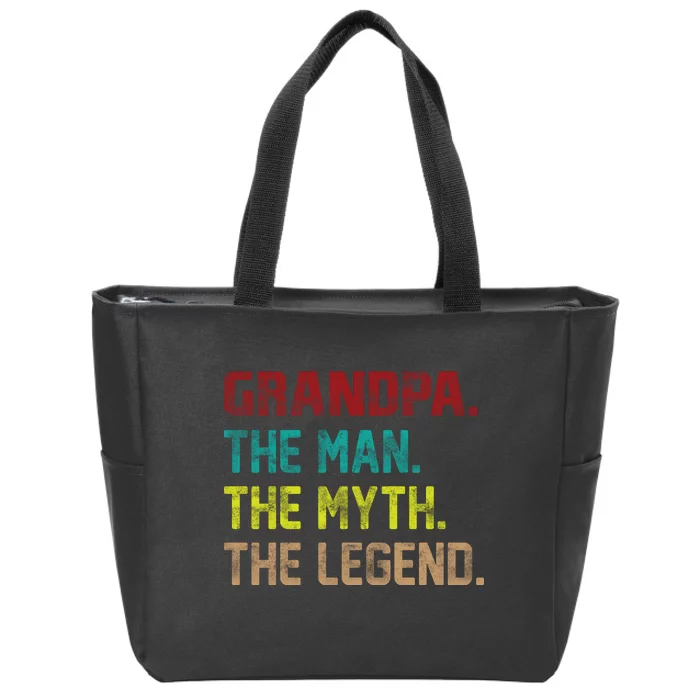 Grandpa The Man The Myth The Legend Zip Tote Bag