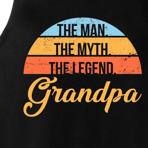 Grandpa The Man The Myth The Legend Saying Ladies Tri-Blend Wicking Tank