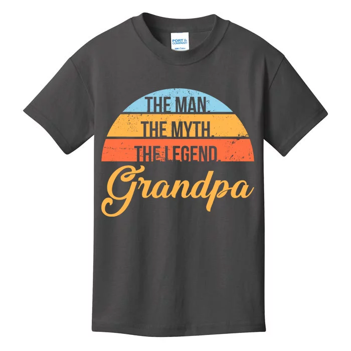 Grandpa The Man The Myth The Legend Saying Kids T-Shirt