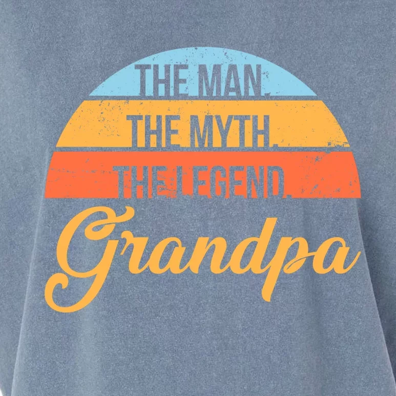 Grandpa The Man The Myth The Legend Saying Garment-Dyed Women's Muscle Tee