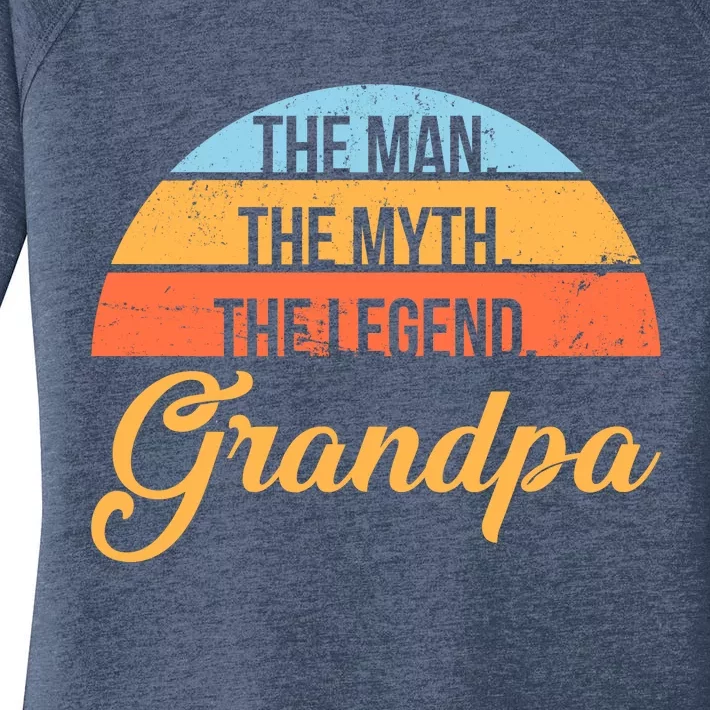 Grandpa The Man The Myth The Legend Saying Women's Perfect Tri Tunic Long Sleeve Shirt