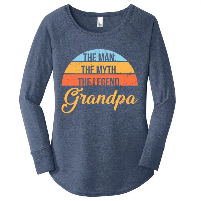 Grandpa The Man The Myth The Legend Saying Women's Perfect Tri Tunic Long Sleeve Shirt