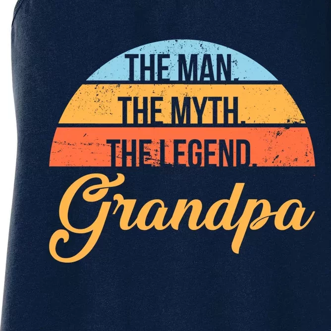 Grandpa The Man The Myth The Legend Saying Women's Racerback Tank