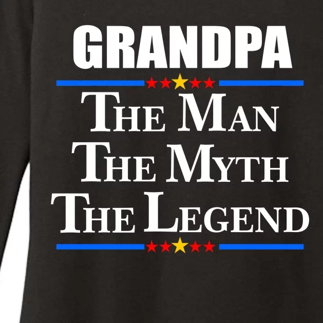 Grandpa The Man The Myth The Legend Stars Womens CVC Long Sleeve Shirt