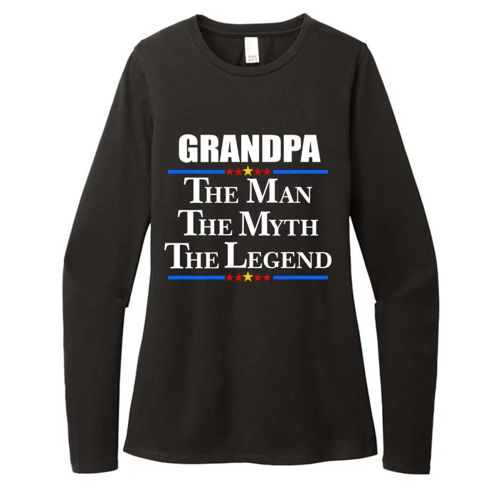 Grandpa The Man The Myth The Legend Stars Womens CVC Long Sleeve Shirt