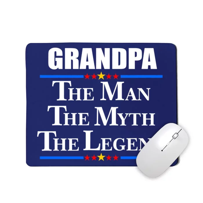 Grandpa The Man The Myth The Legend Stars Mousepad