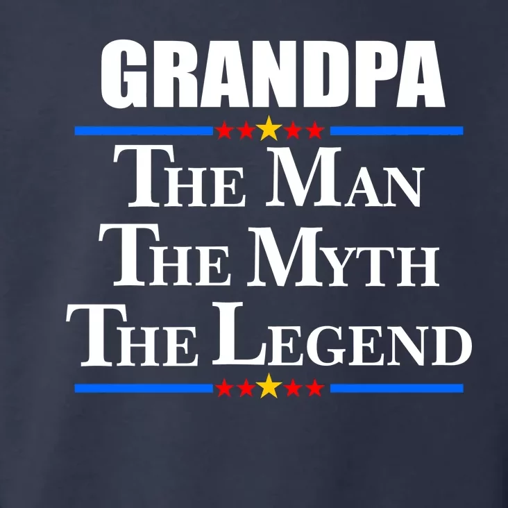 Grandpa The Man The Myth The Legend Stars Toddler Hoodie