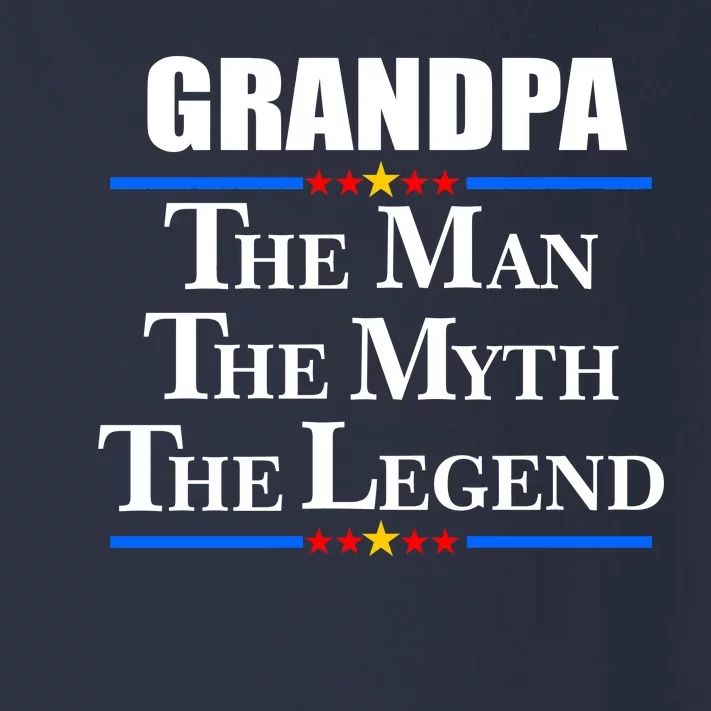 Grandpa The Man The Myth The Legend Stars Toddler Long Sleeve Shirt