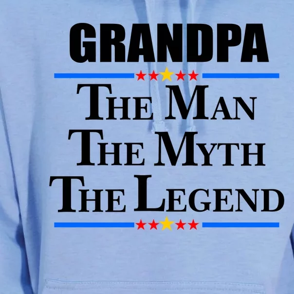 Grandpa The Man The Myth The Legend Stars Unisex Surf Hoodie