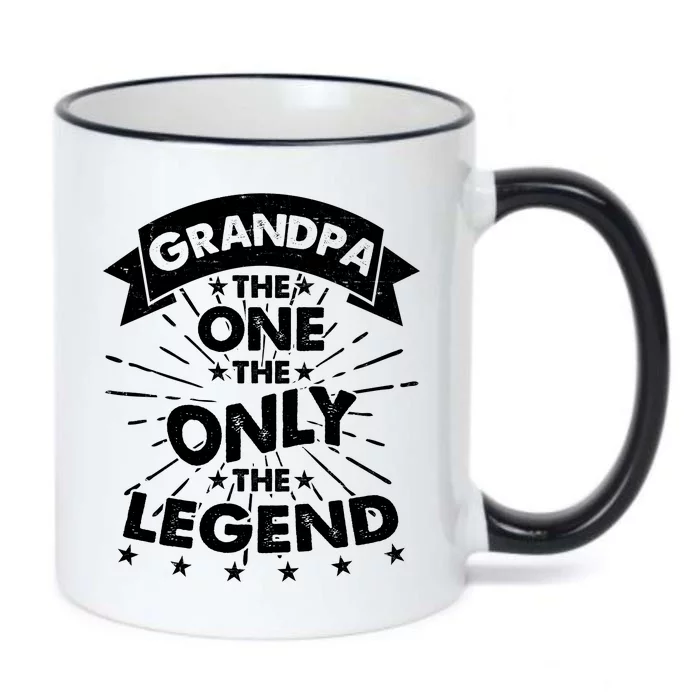 Grandpa The One The Only The Legend Black Color Changing Mug