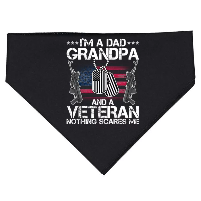 Grandpa Veteran Nothing Scares Me USA-Made Doggie Bandana