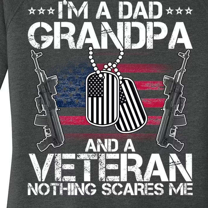 Grandpa Veteran Nothing Scares Me Women's Perfect Tri Tunic Long Sleeve Shirt