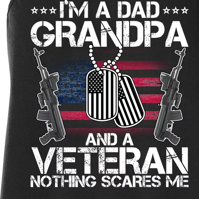 Grandpa Veteran Nothing Scares Me Women's Racerback Tank