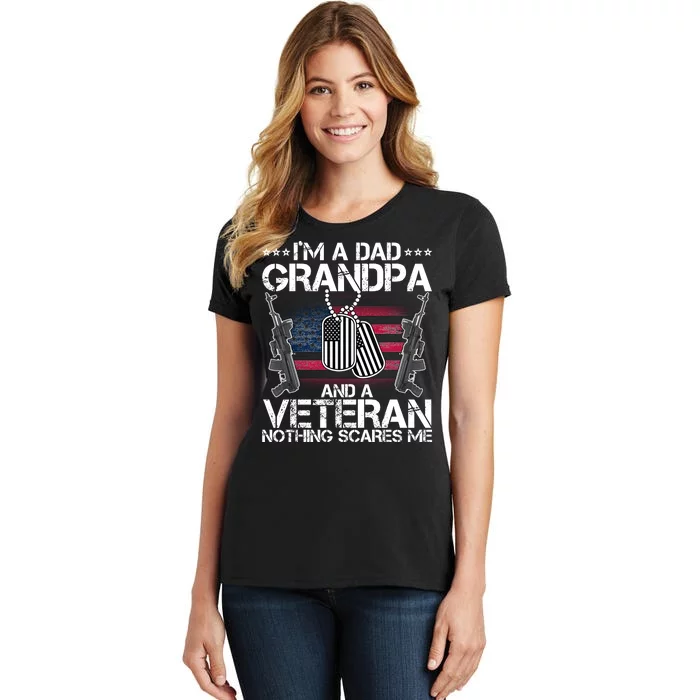 Grandpa Veteran Nothing Scares Me Women's T-Shirt