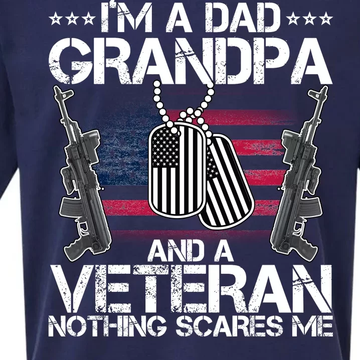 Grandpa Veteran Nothing Scares Me Sueded Cloud Jersey T-Shirt