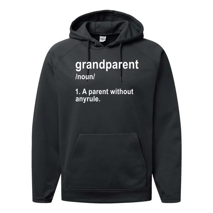 Grandparents A Parent Without Any Rules Performance Fleece Hoodie