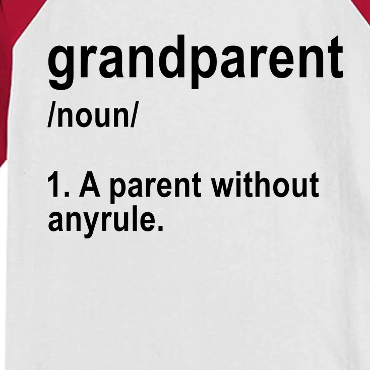 Grandparents A Parent Without Any Rules Kids Colorblock Raglan Jersey