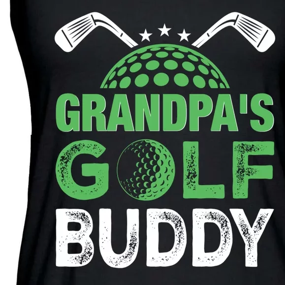 Grandpas Golf Buddy Fathers Day Ladies Essential Flowy Tank