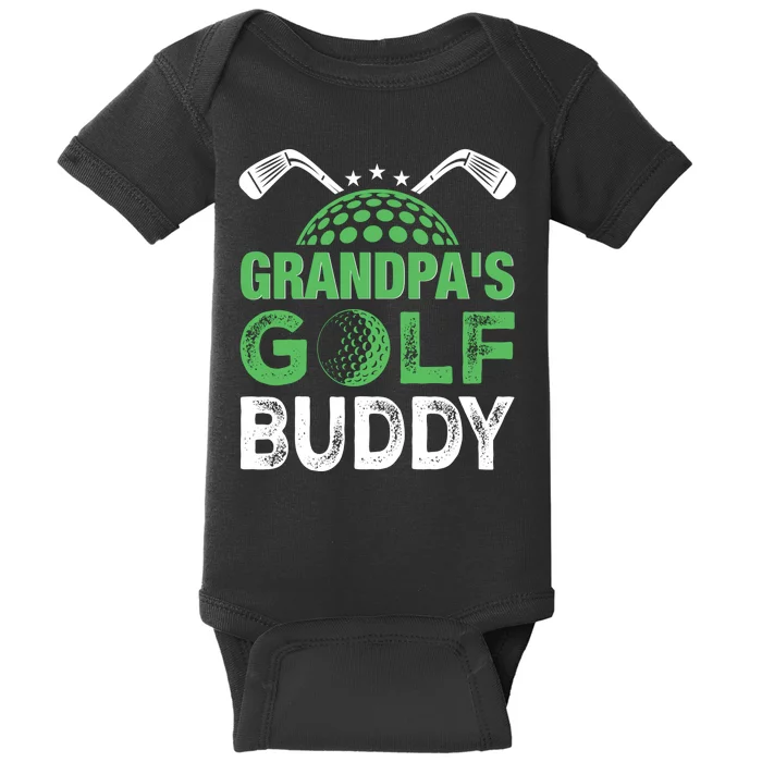 Grandpas Golf Buddy Fathers Day Baby Bodysuit