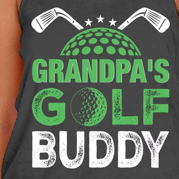 Grandpas Golf Buddy Fathers Day Women's Knotted Racerback Tank