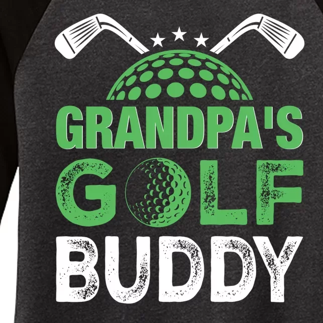 Grandpas Golf Buddy Fathers Day Women's Tri-Blend 3/4-Sleeve Raglan Shirt