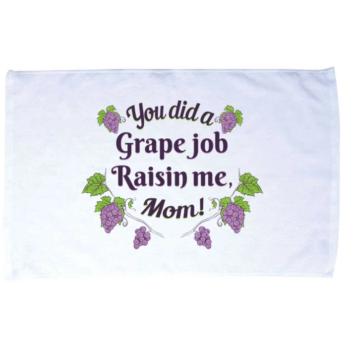 Grape Job Raisin Me Funny Mom Microfiber Hand Towel